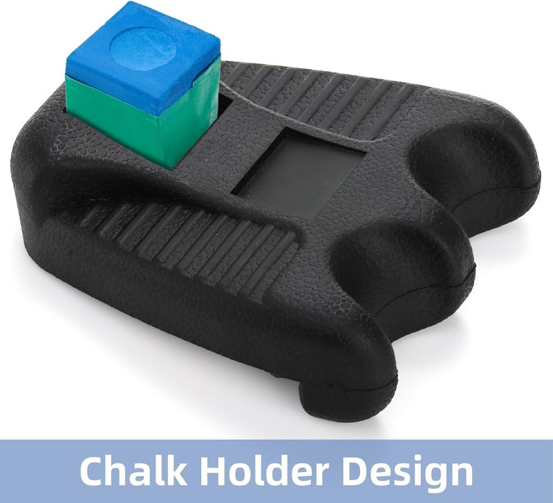 Eorbow 2 Holes Pool Cue Holder, Portable Weighted Cue Rest Cue Stick Holder, Billiard Cue Rack with Chalk Holder, Mini Non-Slip Pool Cue Rack Claw - Image 4